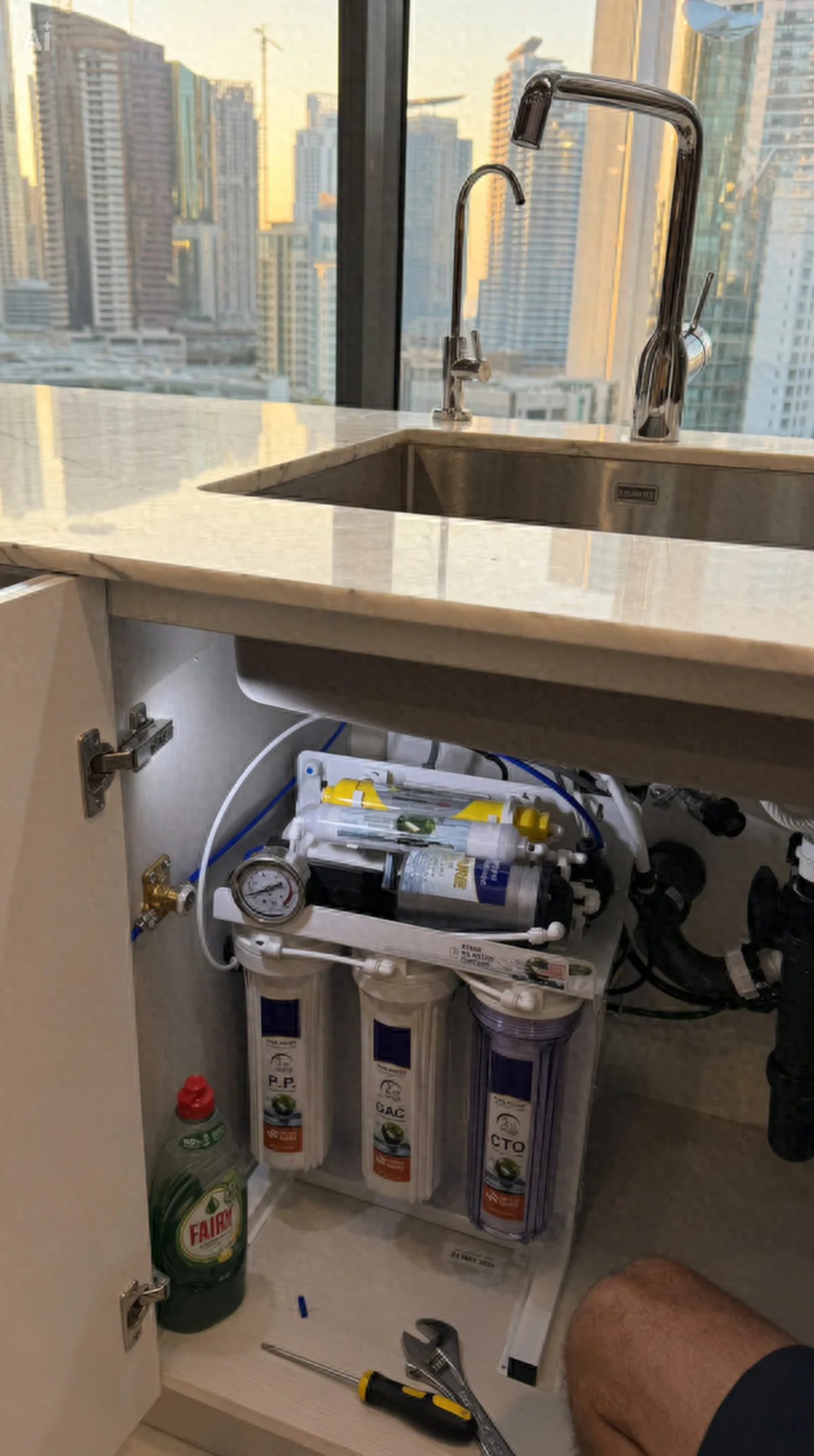 PureOas install in Dubai Marina · 6-stage